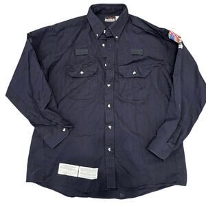 Bulwark protective apparel Fire resistant Large navy button upWork training